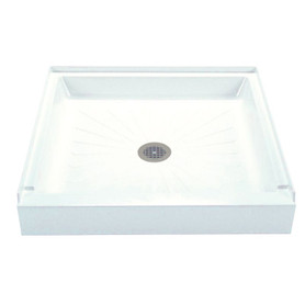36-in L x 36-in W x 4.5-in H Shower Base in White