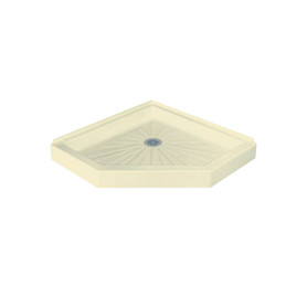 38-in L x 38-in W x 4.5-in H Corner Shower Base in Bone