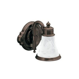 9in Wide Victorian 1 Light Bathroom Fixture in Oil Rubbed Bronze