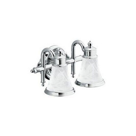 14in Wide 2 Light Bathroom Fixture in Chrome