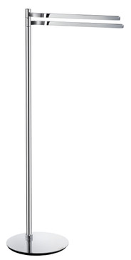 Double Towel Rail Free Standing in Polished Chrome