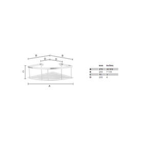 Design Corner Basket in Polished Chrome