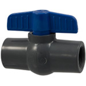 T45CE-V 3/4 THD PVC BALL VALVE, Ball Valve - Threaded, Compact Economy, PVC Schedule 80, FKM, T45CE-V  - Box of 100