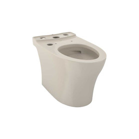 Elongated Universal Height Skirted Toilet Bowl with CeFiOntect Glaze in Bone