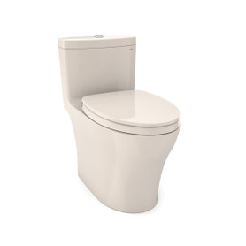 1.28 and 0.8 GPF Dual Flush One-Piece Elongated Chair Height Toilet in Sedona Beige