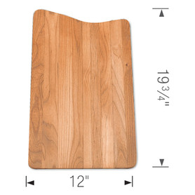 19-3/4-in L x 12-in W Wood Cutting Board in Brown