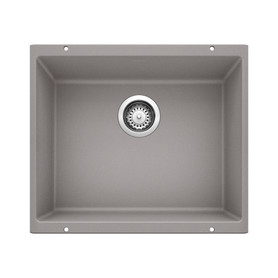18.11-In X 20.87-In Single-Basin Granite Undermount Residential Kitchen Sink in Metallic Gray