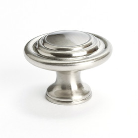 Knob 1-5/16" Ring Design in Brushed Nickel