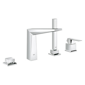 19787001 Allure Brilliant Four-Hole Bathtub Faucet with Handshower in StarLight Chrome