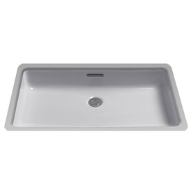 20-1/2-in Undermount Bathroom Sink with Overflow and SanaGloss Ceramic Glaze in Colonial White