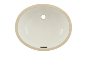 Toto LT579G#01 17-in Undermount Bathroom Sink with Overflow and SanaGloss Ceramic Glaze in Cotton