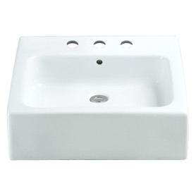19-7/8-in Vessel Sink with Overflow and SanaGloss Ceramic Glaze in Cotton