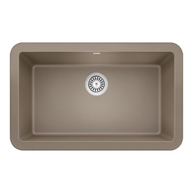 19-in x 30-in Granite 10-in Deep Kitchen Sink, in Truffle