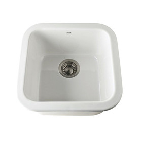 18in Drop-In Fireclay Bar Sink in Biscuit