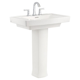 Townsend Pedestal Bathroom Sink with 4" Centers in White
