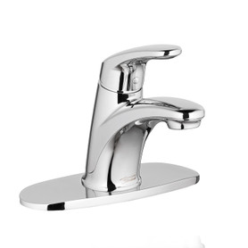 1-Handle Single-Hole Bathroom Faucet with 50/50 Drain in Polished Chrome