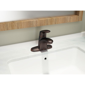 1-Handle Centerset Bathroom Faucet with 50/50 Drain in Legacy Bronze