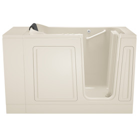 28-in. x 48-in. Walk-In Air Spa and Whirlpool Massage Bathtub with Right-Hand Drain in Linen