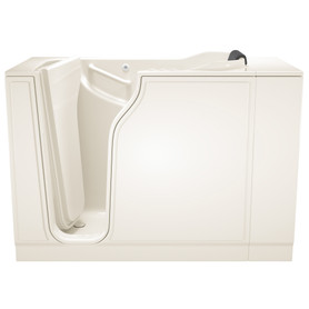 30-in. x 52-in. Walk-In Air Spa and Whirlpool Massage Bathtub with Left-Hand Drain in Linen