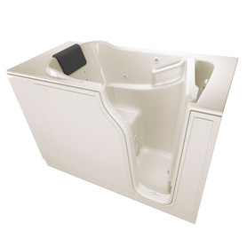 30-in. x 52-in. Walk-In Whirlpool Massage Bathtub with Right-Hand Drain in Linen