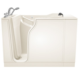 American Standard 3052.109.CLL 30-in. x 52-in. Walk-In Air Spa and Whirlpool Massage Bathtub with Left-Hand Drain and Tub Faucet in Linen