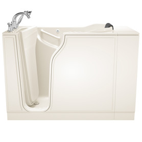 3052.609.CLL 30-in. x 52-in. Walk-In Air Spa and Whirlpool Massage Bathtub with Left-Hand Drain and Tub Faucet in Linen