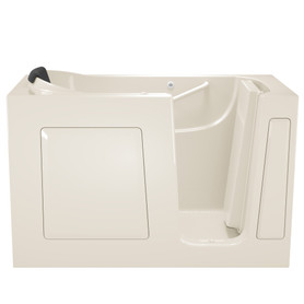 30-in. x 60-in. Walk-In Air Spa Bathtub with Right-Hand Drain in Linen