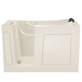 30-in. x 60-in. Walk-In Air Spa and Whirlpool Massage Bathtub with Left-Hand Drain in Linen
