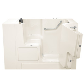 32-in. x 52-in. Outward Opening Door Walk-In Air Spa Bathtub with Right Door/Drain in Linen