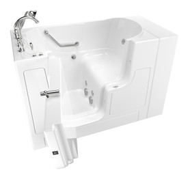 American Standard SS9OD5230LJ-WH-PC 30-in. x 52-in. Outward Opening Door Walk-In Jet Massage Bathtub with Tub Faucet in White