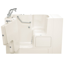 SS9OD5232LJ-BC-PC 32-in. x 52-in. Outward Opening Door Walk-In Jet Massage Bathtub with Tub Faucet in Linen