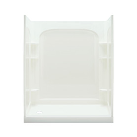 72170110-0 76.5-in x 31.25-in x 60.25-in Vikrell Wall and Floor 4-Piece Alcove Shower Kit in White
