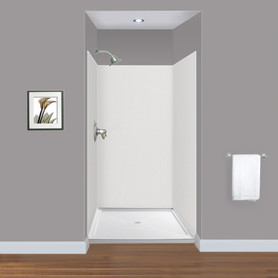 EWK363672-39 Expressions 36" X 36" X 72" 3-Piece Shower Wall Trimmable Kit, In Grey