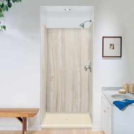 EWK363672-43 Expressions 36" X 36" X 72" 3-Piece Shower Wall Trimmable Kit, In Sorento