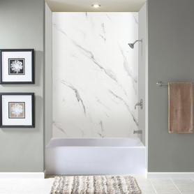 EWK603696-41 Expressions 36" X 60" X 96" 3-Piece Tub/Shower Wall Kit, In Bianca