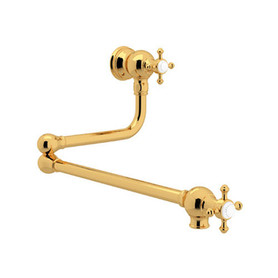 Rohl U.4798X-IB-2 Wall Mounted Pot Filler in English Gold