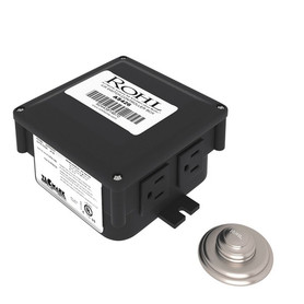 Decorative Luxury Air Activated Switch Button with Control Box for Waste Disposal in Satin Nickel