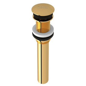 Non Slotted Touch Seal Dome Drain with 6-in Tailpiece in Italian Brass