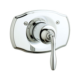 Central Thermostatic Mixer Trim with Lever Handle in Chrome