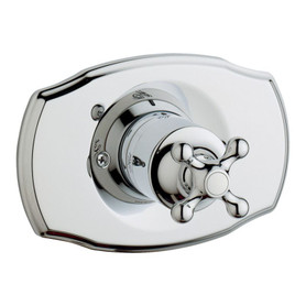 Pressure Balance Valve Trim with Cross Handle in Chrome