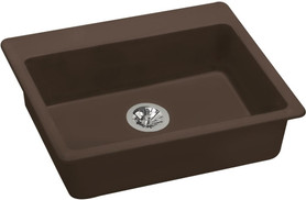 25" x 22" x 5-1/2" Quartz Drop-in ADA Sink with Perfect Drain in Mocha