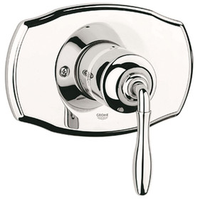 Pressure Balance Valve Trim with Lever Handle in Sterling