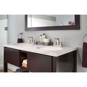 2564-SSMPU-DST Two Handle Centerset Lavatory Faucet - Metal Pop-Up in Brilliance Stainless