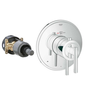 Timeless Dual Function Thermostatic Trim with Control Module in Chrome