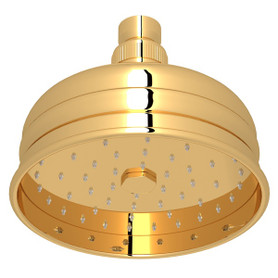 5" Bordano Rain Anti-Cal Showerhead in Italian Brass