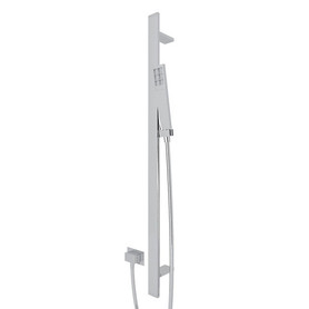 Modern Rectangular Handshower Set in Polished Chrome