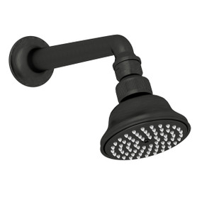 3-1/16" Perletto Anti-Cal Showerhead with 7 1/8" Shower Arm in Old Iron
