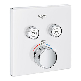 29164LS0 Grohtherm SmartControl Dual Function Thermostatic Trim with Control Module in Moon White