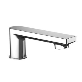 TEL1A5-D10EM#CP Micro Sensor and Single Hole Electronic Bathroom Faucet with 10s Controller and Mixing Valve in Polished Chrome, 0.5 GPM