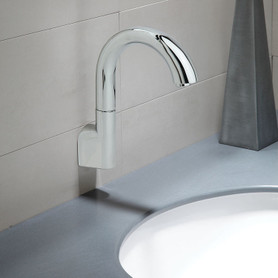 0.35 GPM Wall-Mount EcoPower Faucet with Mixing Valve in Polished Chrome
